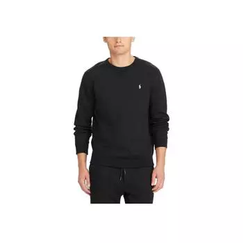 Polo Ralph Lauren Ss23 Толстовка с вышивкой логотипа Pony, круглым вырезом и длинными рукавами для мужчин, черная MNPOKNI16820840-001 XS