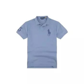 Polo Ralph Lauren SS23 вышитый логотип с коротким рукавом рубашка поло мужские топы светло-голубой 710697457-058 S