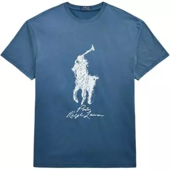 Polo Ralph Lauren Ss24 Crew Neck Logo Print Short Sleeve T-Shirt Men T Shirts Blue MNPOTSH1N822311-410 L
