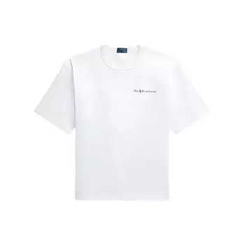 Polo Ralph Lauren SS24 Футболка с логотипом, свободного кроя, с коротким рукавом, мужская, топы, белая, MNPOTSH1N822097-100 S