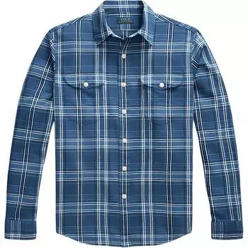 Polo Ralph Lauren Ss24 клетчатая однобортная рубашка с длинным рукавом мужские рубашки синего цвета MNPOWOV16823633-400 S