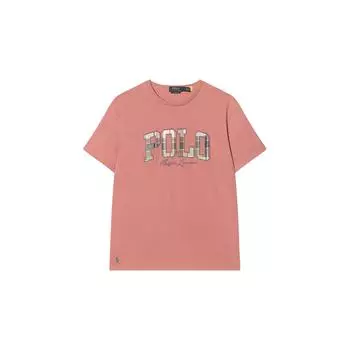 Polo Ralph Lauren Ss24 Круглый вырез с логотипом и буквенным принтом Футболка с коротким рукавом Мужские топы Розовая 710941855-004 M
