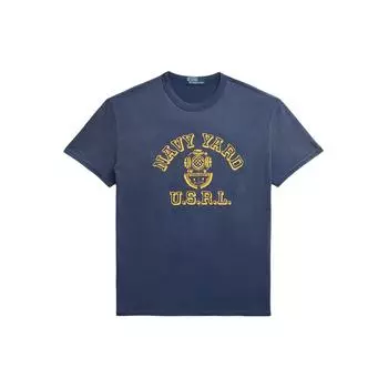 Polo Ralph Lauren Ss24 Letter Print Casual Crew Neck Short Sleeve T Shirt Men Tops Deep-Cobalt-Blue MNPOTSH1N822093-400 L