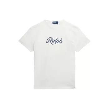 Polo Ralph Lauren SS24 Letter Print Crew Neck Short Sleeve T Shirt Men Tops Nivis-Island-Off-White MNPOTSH1N822070-100 M