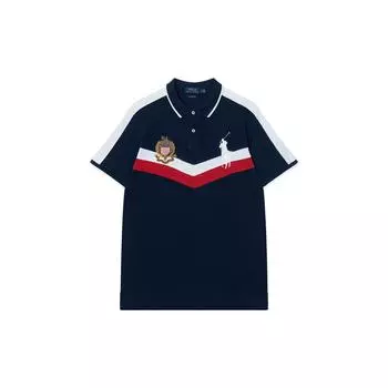 Polo Ralph Lauren SS24 Лого Big Pony Футболка-поло с коротким рукавом Мужские топы Темно-синий 710804823-001 M
