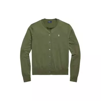 Polo Ralph Lauren SS24 Логотип Вышитый Круглый вырез Длинный рукав Вязаный свитер Женский свитер Цветочный Путь Зеленый WMPOSWENDW20226-300 XS