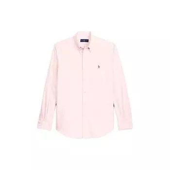 Polo Ralph Lauren SS24 Логотип Вышитый Slim Fit Заостренный воротник Длинный рукав Рубашка Мужские Рубашки Розовый MNBLWOVM2G10121-D53 XS
