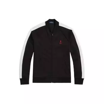 Polo Ralph Lauren SS24 Логотип Вышитый Трикотажная Куртка Молния Мужские Куртки Черный MNPOKNI16823612-001 M