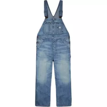 Polo Ralph Lauren SS24 Окрашенный Вымытый Потертый Прямой Джинсовый Комбинезон Мужской Комбинезон Indigo MNPOOPC1DE20001-400 S