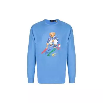 Polo Ralph Lauren SS24 Pattern Printed Crew Neck Short Sleeve T Shirt Men Tops Blue 710897346-003 M