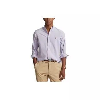 Polo Ralph Lauren Ss24 Pony вышитый заостренный воротник однобортная рубашка с длинным рукавом мужские рубашки Thistle MNPOWOV16823436-500 M