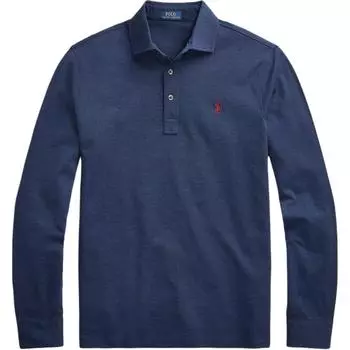 Polo Ralph Lauren SS24 Рубашка поло с вышивкой пони Мужские топы Темно-синий MNPOKNI16820808-400 S