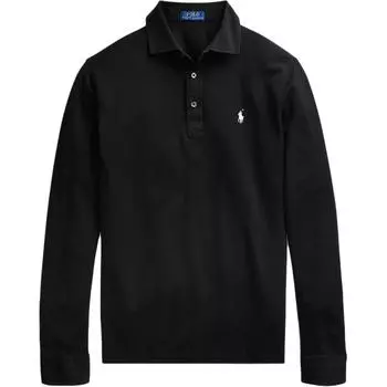 Polo Ralph Lauren SS24 Рубашка поло с вышивкой пони Мужские топы Черный MNPOKNI16820123-001 S