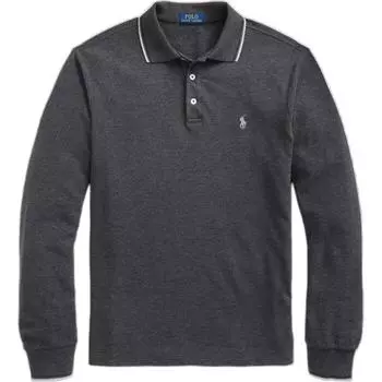 Polo Ralph Lauren SS24 Slim Fit Длинный рукав Поло Рубашка Мужская Топы Черный MNPOKNI16821621-001 M