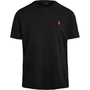 Polo Ralph Lauren Ss24 Solid Logo Embroidered Loose Fit Crew Neck Short Sleeve T Shirt Men Tops Black MNPOTSH1N822151-001 M