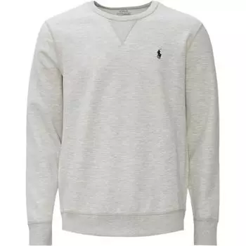 Polo Ralph Lauren SS24 Толстовка мужская с вышивкой логотипа Pony, с круглым вырезом, длинным рукавом, светло-серая 710675313-016 M