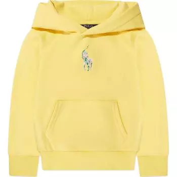 Polo Ralph Lauren SS24 Толстовка с капюшоном, с вышивкой логотипа, повседневная, с длинным рукавом, детская, светло-желтая 313934922-002 XL