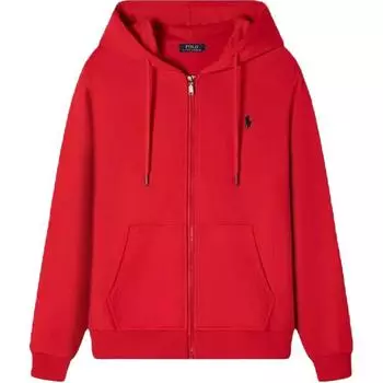 Polo Ralph Lauren Ss24 Толстовка с капюшоном и логотипом пони, с длинным рукавом, мужская, красная, 710883329-004 S