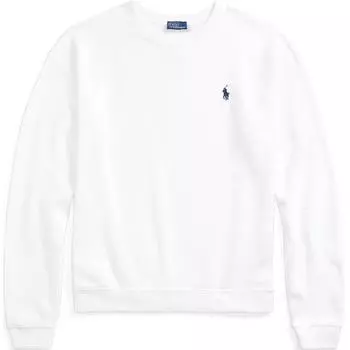 Polo Ralph Lauren Ss24 Толстовка женская свободного кроя с круглым вырезом и длинными рукавами, с вышивкой логотипа, белая WMPOKNINFB20700-100 S