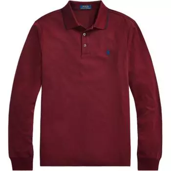 Polo Ralph Lauren Ss24 Вышитая футболка поло с логотипом Pony Мужские футболки поло Бордовый 710814747-005 XS
