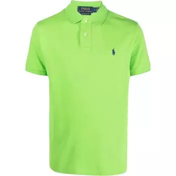Polo Ralph Lauren SS24 Вышитая футболка поло с коротким рукавом с логотипом Pony Мужские топы Светло-зеленый 710675974-131 XL