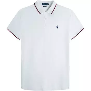 Polo Ralph Lauren Ss24 Вышитая футболка поло с логотипом Pony Мужские футболки поло Белый 710715325-006 XL