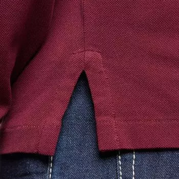 Polo Ralph Lauren SS24 Вышитая рубашка поло с длинным рукавом, воротником и маленьким логотипом пони, мужские топы, бордовый, 710720846-006 S