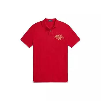 Polo Ralph Lauren SS24 вышитая приталенная рубашка поло с коротким рукавом мужские топы MNPOKNI1N822580-600 S
