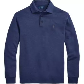 Polo Ralph Lauren SS25 Длинный рукав Однотонная рубашка поло на пуговицах Мужские топы Синий MNPOKNI16824021-410 S