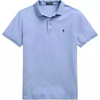 Polo Ralph Lauren SS25 Хлопковая футболка-поло с коротким рукавом и вышивкой логотипа Мужские топы 710671764-102 XS