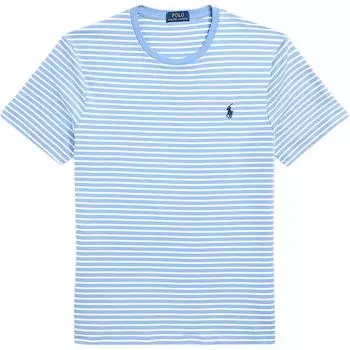 Polo Ralph Lauren SS25 Полосатая футболка с вышивкой пони, с круглым вырезом, детские топы 710961128-002 L