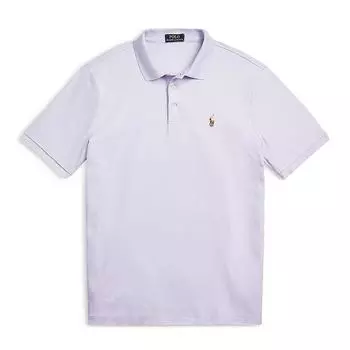 Polo Ralph Lauren SS25 Приталенная мужская футболка-поло с коротким рукавом Топы Сиренево-фиолетовый 710660606-164 S