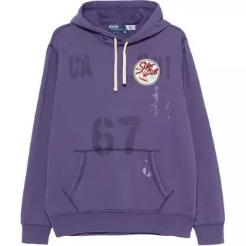 Polo Ralph Lauren Ss25 Толстовка с капюшоном, карманом и длинным рукавом с логотипом для мужчин, темно-пурпурный 710966442-001 L