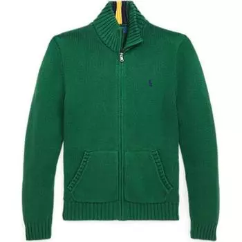 Polo Ralph Lauren свитер для детей с сплошным логотипом, молнией на шее и длинными рукавами, детский свитер зеленого цвета CWPOSWEY6820540-300 XL