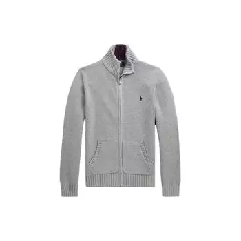 Polo Ralph Lauren свитер однотонный с застежкой-молнией на шею и длинными рукавами вязаный детский свитер серый CWPOSWEY6820-409 XL