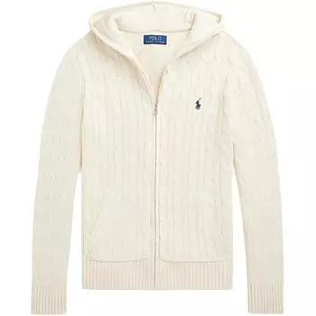 Polo Ralph Lauren свитер осень-зима 24 однотонный с вышитым логотипом капюшон с длинным рукавом детский свитер кремовый CWPOSWEY6820521-101 XL