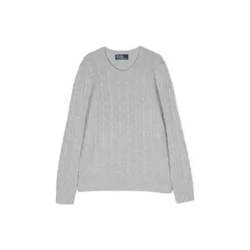 Polo Ralph Lauren свитер Ss23 свободный однотонный круглый вырез длинный рукав детский свитер серый 323560706019019 XL