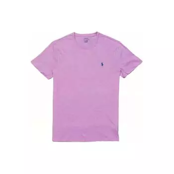 Polo Ralph Lauren Текстурированный логотип Вышитый круглый вырез короткий рукав футболка мужские топы Ярко-розовый 710624699-081 L