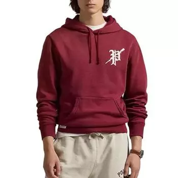 Polo Ralph Lauren Толстовка мужская с капюшоном и принтом букв, с длинным рукавом, красная 710941967-001 M