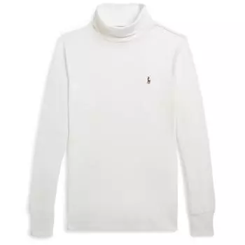 Polo Ralph Lauren Толстовка Осень-Зима 23 Однотонная вышитая детская толстовка с высоким воротом и длинными рукавами Белая 323952435-003 L