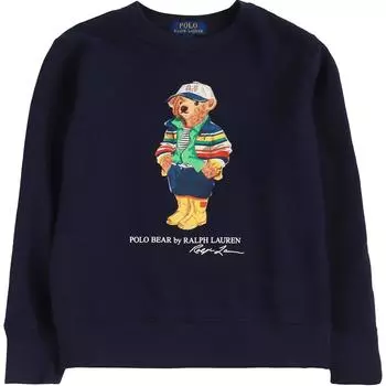 Polo Ralph Lauren Толстовка с логотипом и круглым вырезом, с длинными рукавами, детские топы, цвет темно-синий 323975028-001 L