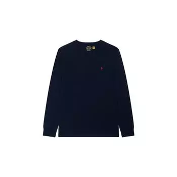 Polo Ralph Lauren Толстовка Ss22 Однотонная вышитая эмблема с круглым вырезом и длинными рукавами Детская толстовка Синяя 323843804T-002 XL