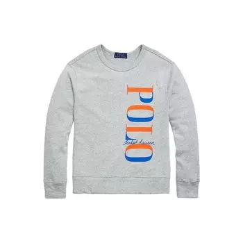 Polo Ralph Lauren Толстовка Ss23 с принтом букв и круглым вырезом, длинный рукав, детская толстовка серая 323903112-002 XL