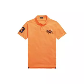 Polo Ralph Lauren Три пони вышитый свитер прямой крой рубашка поло с коротким рукавом мужские рубашки поло классика-розовый MNPOKNI1N821115-650 XS