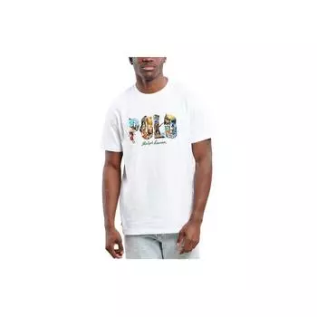 Polo Ralph Lauren Узорчатый Принт Круглый Вырез Приталенная Футболка Короткий Рукав Мужские Топы Белый 710934738-002 S