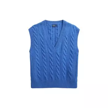 Polo Ralph Lauren V-образный вырез однотонный короткий рукав свитер женский свитер синий 211910425-002 M