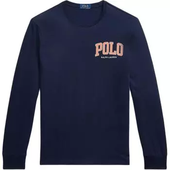 Polo Ralph Lauren Вязаная Повседневная Вышитая Футболка Облегающего Кроя Мужские Топы Синий 100040508 L
