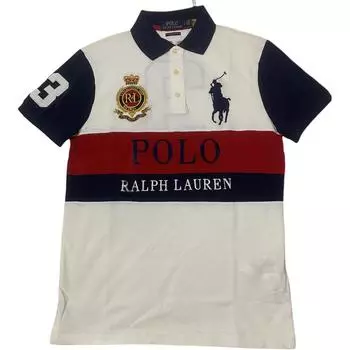 Polo Ralph Lauren Вышитая Лоскутная Хлопковая Рубашка Поло Мужская Топы Многоцветный 710790853-003 XXL