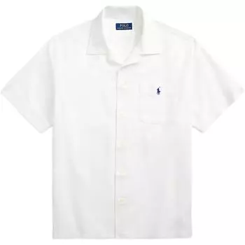 Polo Ralph Lauren Вышитая Пони На пуговицах Нагрудный карман Рубашка с коротким рукавом Мужские рубашки Белый MNPOWOV1N820896-100 L