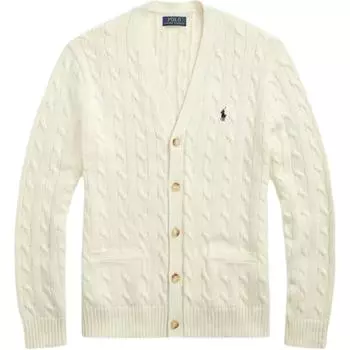 Polo Ralph Lauren Вышитый логотип пони Свитер из трикотажа с V-образным вырезом и длинным рукавом Мужской свитер MNPOSWE16821765-101 XL